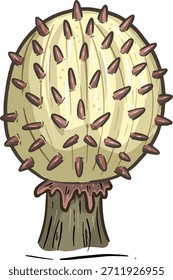 Fun Cartoon Mushroom Toadstool Character Vector Illustration