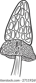Fun Cartoon Mushroom Toadstool Character Vector Illustration