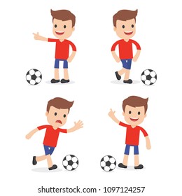 Fun cartoon of a soccer player
