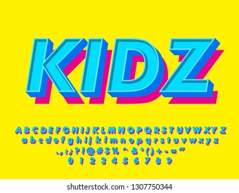 Fun cartoon sticker text effect