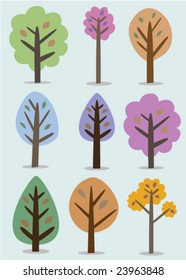 Fun Cartoon Trees and shrubs