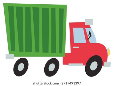 Fun Cartoon Vektor Zeichnung eines LKW