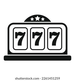 Fun casino icon simple vector. Spin game. Jackpot machine