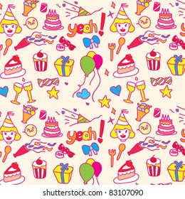 fun celebration seamless pattern