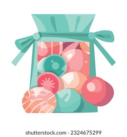 Fun celebration season with cute fruit over white