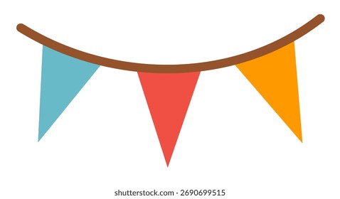 Fun celebratory bunting flags representing happiness joy and festivity