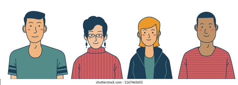 fun character avatar design with simple cartoon style