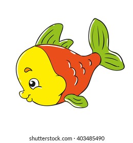 Fun character little fish
