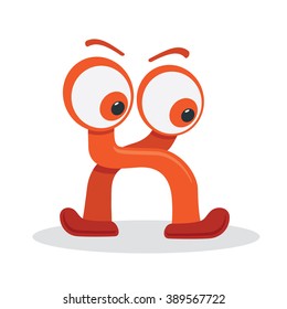 fun child orange letter x character vector design