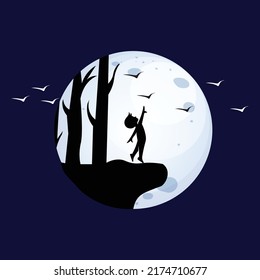 fun children Art Happiness Childhood Roof art Romantic Background Drack Blue