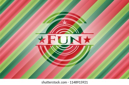 Fun christmas colors style badge.