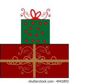 fun christmas presents vector
