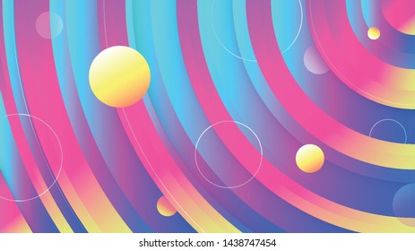 Fun circle liquid color background design. Fluid gradient circled shapes composition. Futuristic design posters. Eps10 vector.