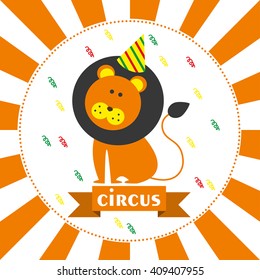 fun circus card design. vector illustration