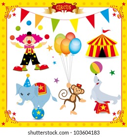 Fun Circus Set. fun circus icons for you