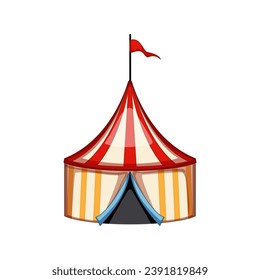 fun circus tent cartoon. entertainment show, event funfair, fair amusement fun circus tent sign. isolated symbol vector illustration