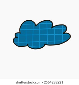 a fun cloud design picture art with line in cloud