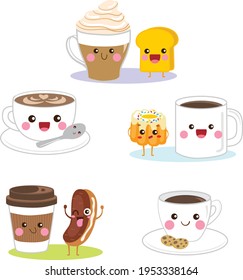 Fun coffee set wits desserts