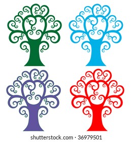 fun coil tree 4 color choices