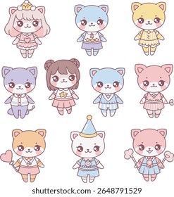 A fun collection of cute animal set