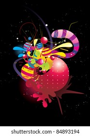 fun color vector illustration