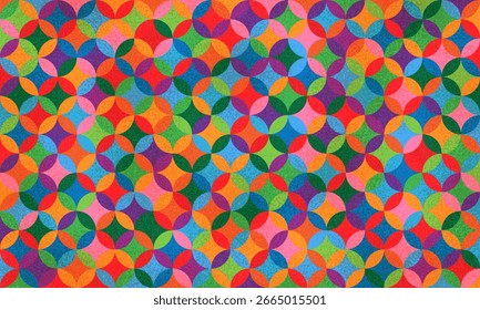 Fun colorful abstract background in doodle style. Simple playful design with hand drawn overlay shapes. Children style colored scribble banner background with doodle rough lines. Playful abstract bg