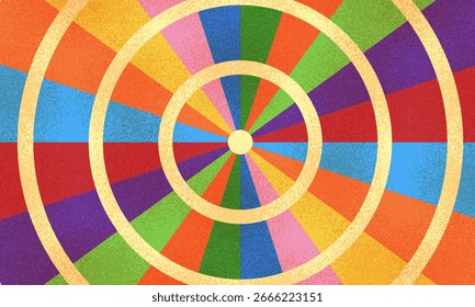 Fun colorful abstract background in doodle style. Simple playful design with hand drawn overlay shapes. Children style colored scribble banner background with doodle rough lines. Playful abstract bg