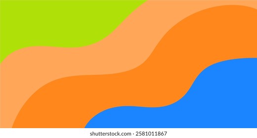 Fun colorful abstract background. Simple playful design with fluid shapes vector