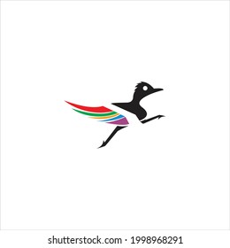 Fun and colorful abstract bird vector illustration Animal logo template color art design inspiration and modern