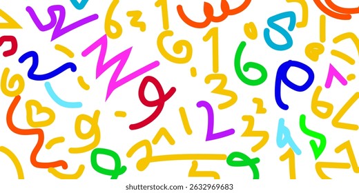 Fun colorful abstract line doodle shape set. Creative minimalist style art symbol collection for children or party celebration with modern shapes. Simple upbeat childish drawing scribble decoration.