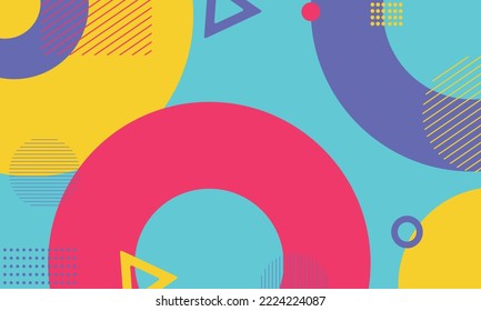 Fun colorful abstract shape background