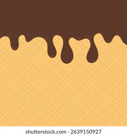 A fun, colorful background with waffle texture and dripping ice cream, perfect for sweet-themed designs.
