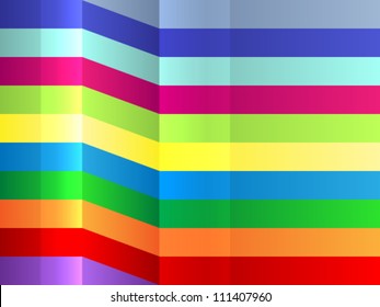 Fun and colorful bending stripes background, great for text,very dynamic wrapping paper imitation.