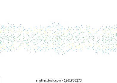 Fun colorful birthday or celebration confetti circles dotted banner or band with a white background vector design