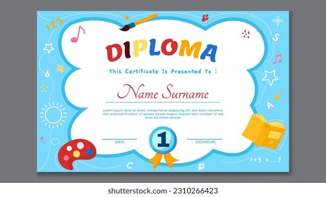 Fun Colorful Certificate Template for Kids