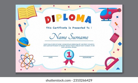 Fun Colorful Certificate Template for Kids