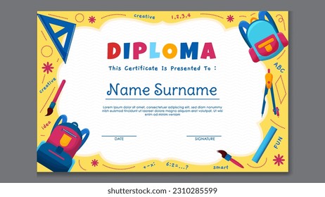 Fun Colorful Certificate Template for Kids