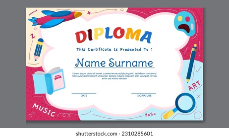 Fun Colorful Certificate Template for Kids