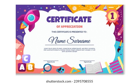 Fun Colorful Certificate Template for Kids