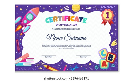 Fun Colorful Certificate Template for Kids