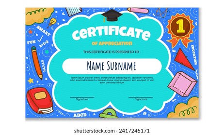 Fun Colorful Certificate Template for Kids