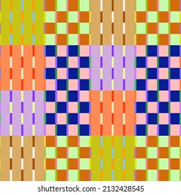 Un divertido y colorido patrón textil de fondo de juego de ajedrez a cuadros.
