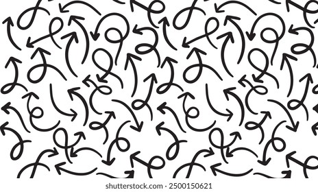 Fun and Colorful Childish Pattern Texture with Hand-Drawn Doodles and Shapes