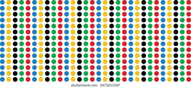 Divertido colorido círculo garabato sin patrón. Fondo de arte de estilo minimalista creativo para niños o diseño de moda con lunares.