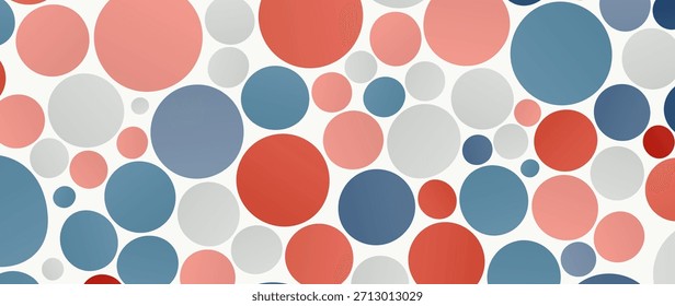Fun Colorful Circles Pattern. Smooth Color Blobs Backdrop. Vector Illustration.