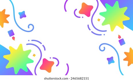 Fun Colorful and Creative Background with Candles and Simple Shapes. Abstract Background for Children or Party Celebration