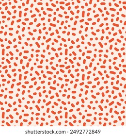 Fun colorful dots seamless pattern. Hand drawn modern minimalist art print background.