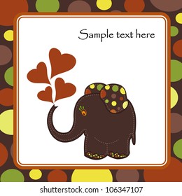 Fun colorful elephant