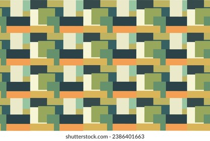 Fun colorful  Ethnic geometric pattern shape vector seamless pattern Creative abstract style art background for trendy design with geometry shapes. Simple wallpaper texture