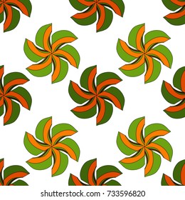 Fun colorful flower in seamless pattern for baby products and pictures